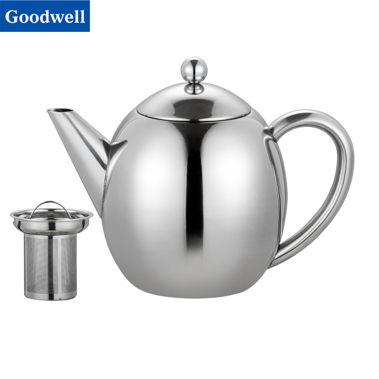 Double Wall Stainless Steel Tea pot