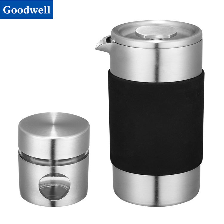 French Press with Mini Coffee Container