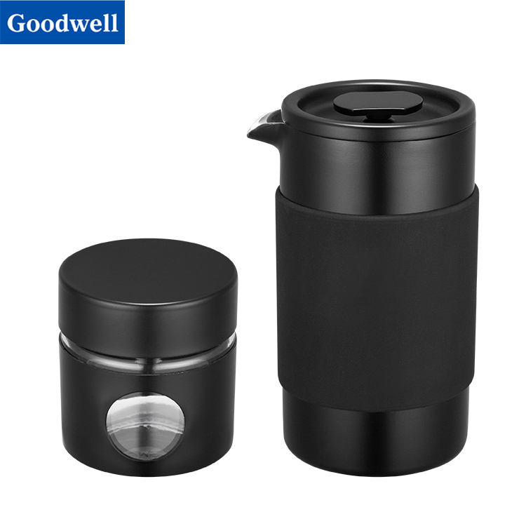 French Press with Mini Coffee Container