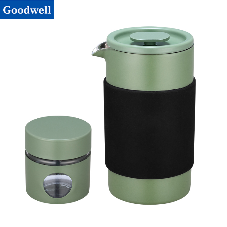 French Press with Mini Coffee Container